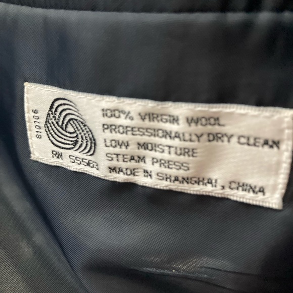 Wool Cordovan & Grey Navy Double-Breasted Blazer with Gold Buttons Sz 42L - Picture 13 of 16